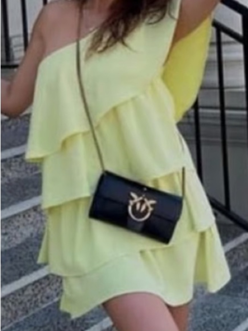 Zara Asymmetrical Dress with Ruffles - Yellow One-Shoulder Dress NWT - Small